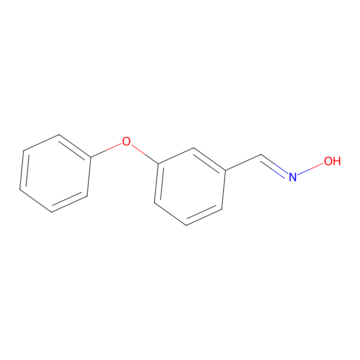 3-Phenoxybenzaldehyde oxime molecular structure, CAS 131141-93-0