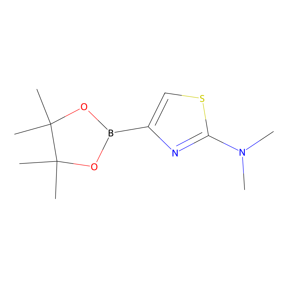 2-(Dimethylamino)thiazole-4-boronic acid pinacol ester molecular structure, CAS 1311413-01-0