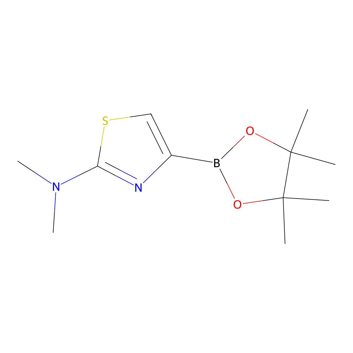 2-(Dimethylamino)thiazole-4-boronic acid pinacol ester molecular structure, CAS 1311413-01-0