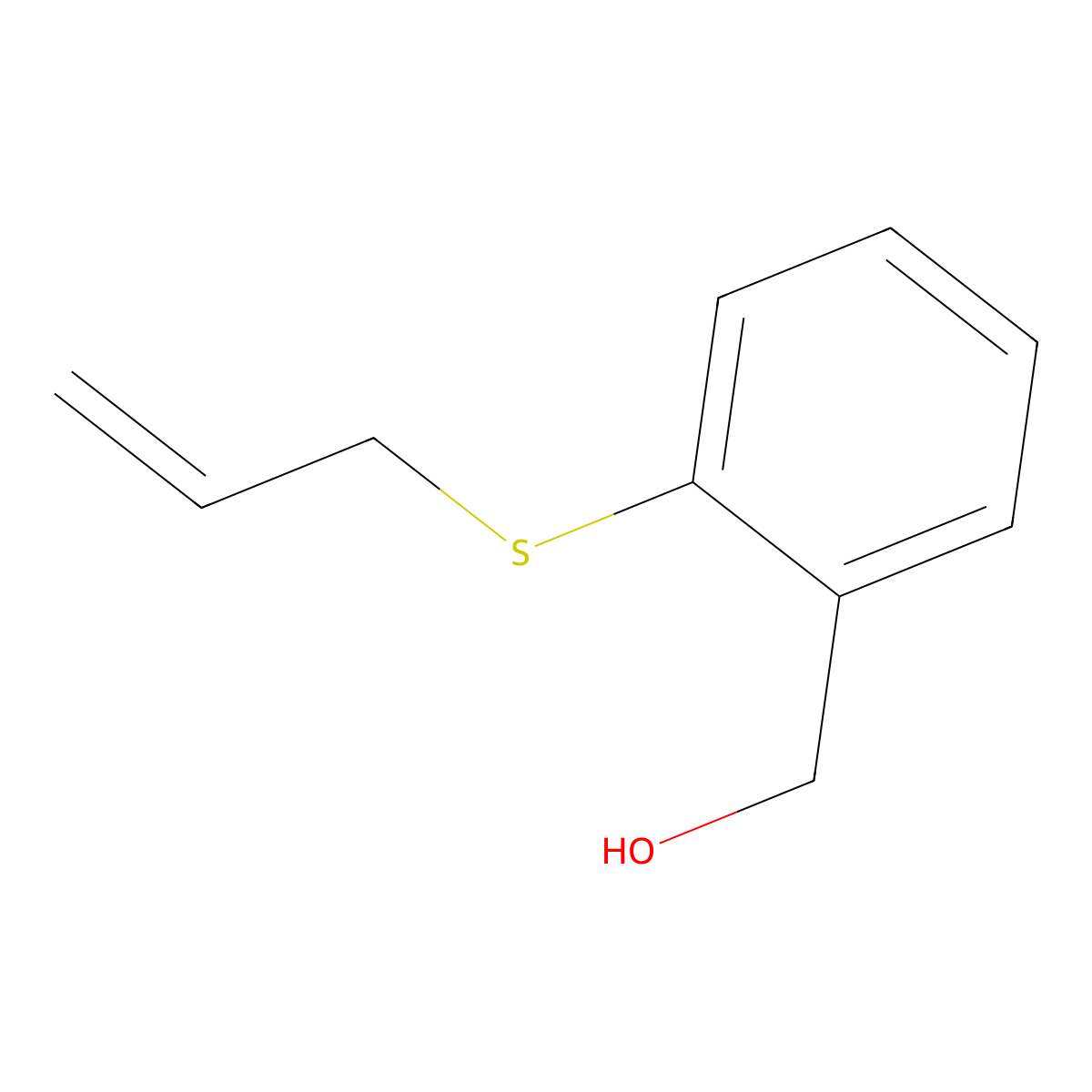 [2-(Prop-2-en-1-ylsulfanyl)phenyl]methanol molecular structure, CAS 131142-97-7