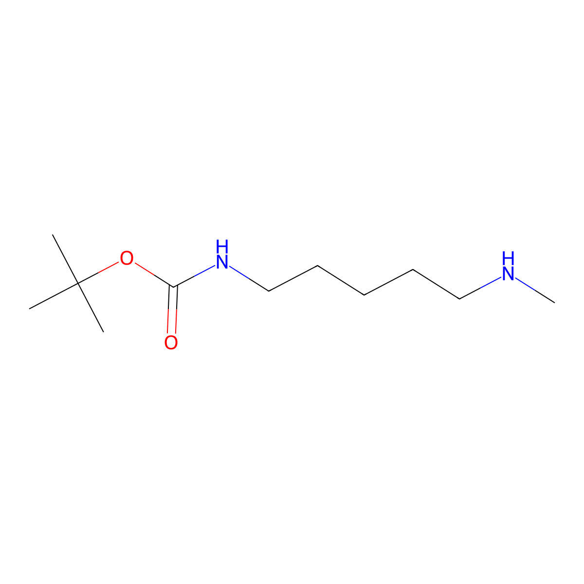 tert-butyl N-(5-(methylamino)pentyl)carbamate molecular structure, CAS 1311458-36-2