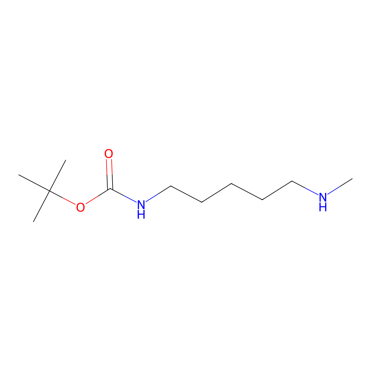 tert-butyl N-(5-(methylamino)pentyl)carbamate molecular structure, CAS 1311458-36-2