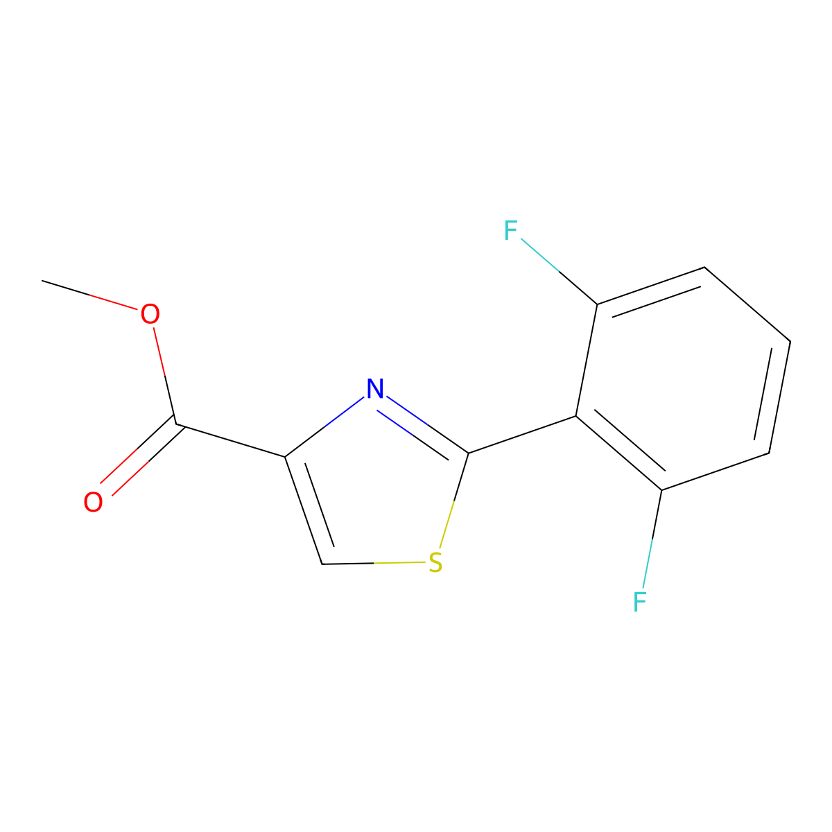 Methyl 2-(2,6-Difluorophenyl)thiazole-4-carboxylate molecular structure, CAS 1311483-94-9