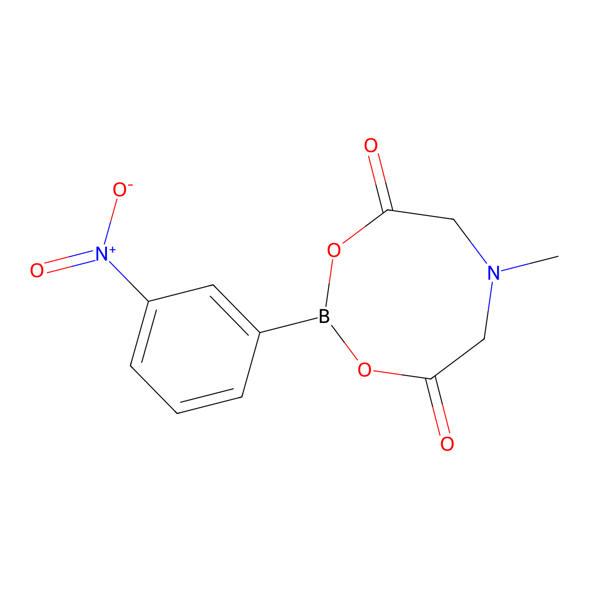 6-Methyl-2-(3-nitrophenyl)-1,3,6,2-dioxazaborocane-4,8-dione molecular structure, CAS 1311484-45-3