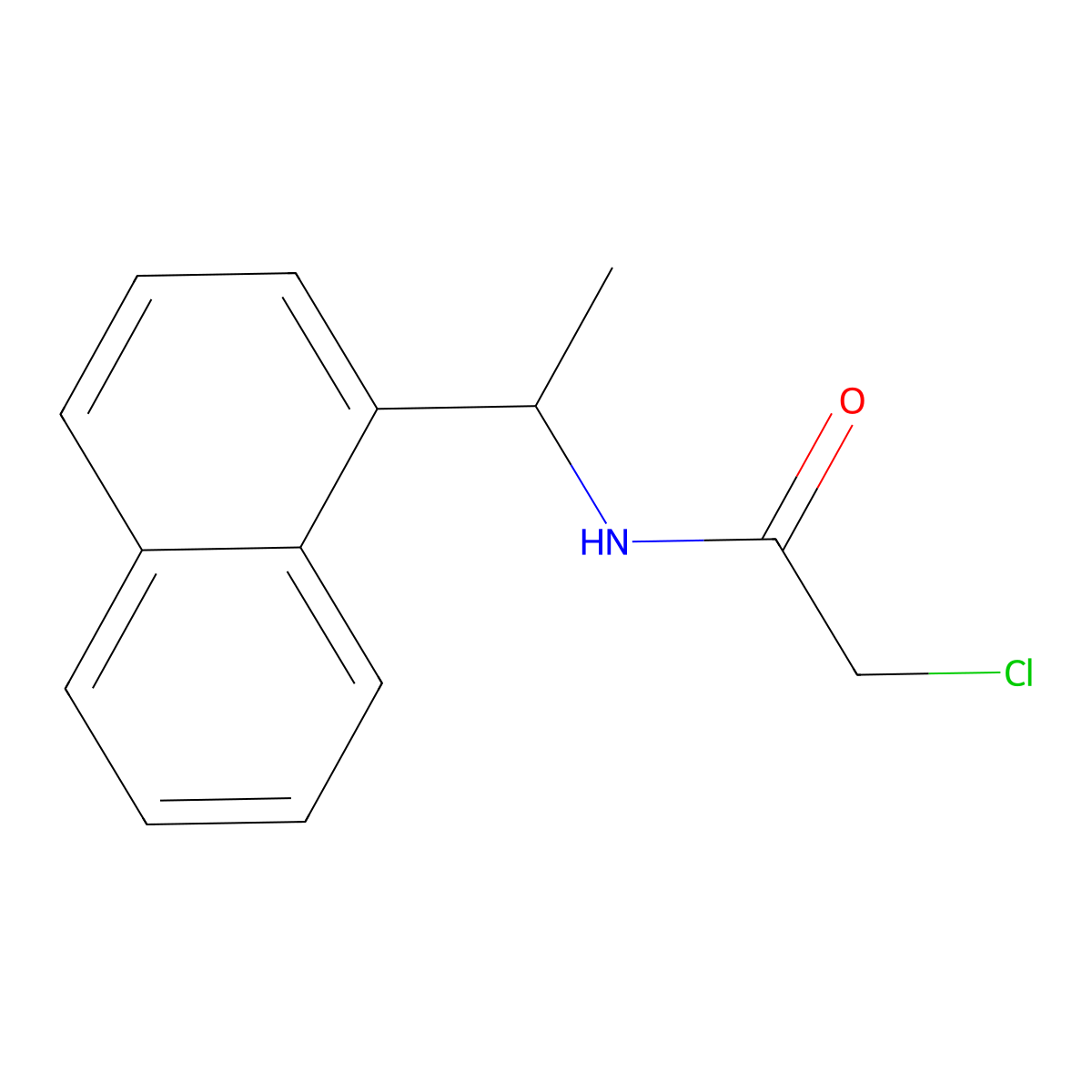 2-chloro-N-[1-(naphthalen-1-yl)ethyl]acetamide molecular structure, CAS 131149-67-2
