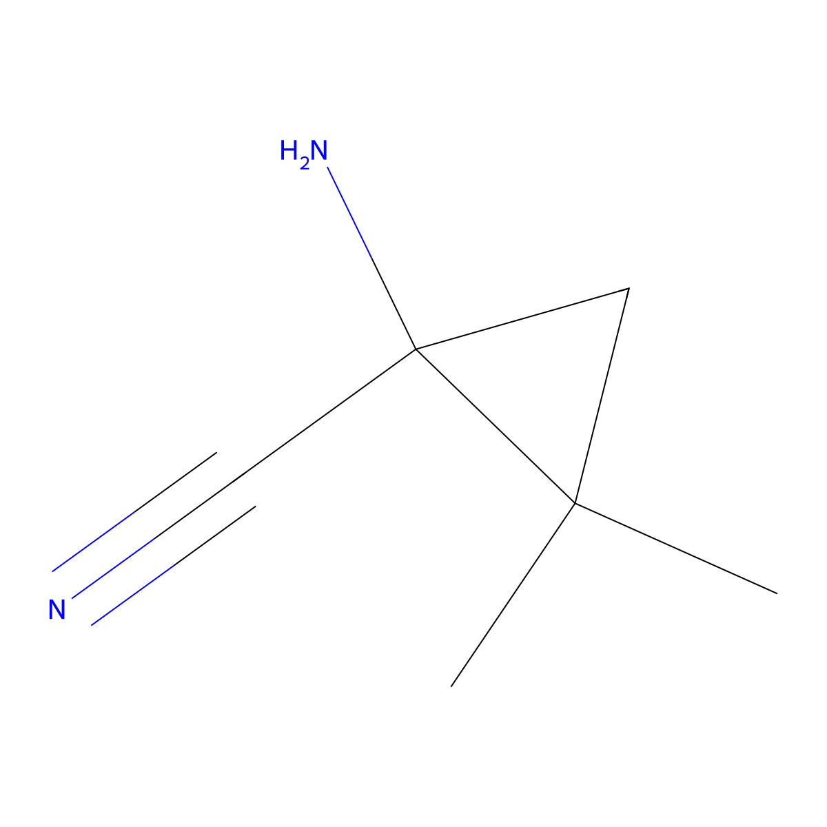 1-Amino-2,2-dimethylcyclopropane-1-carbonitrile molecular structure, CAS 131149-82-1