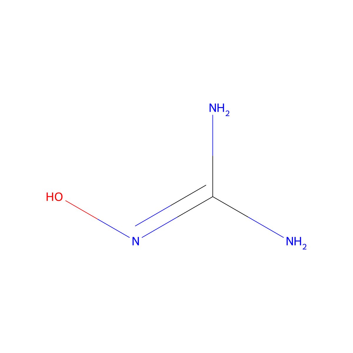 Hydroxyguanidine molecular structure, CAS 13115-21-4