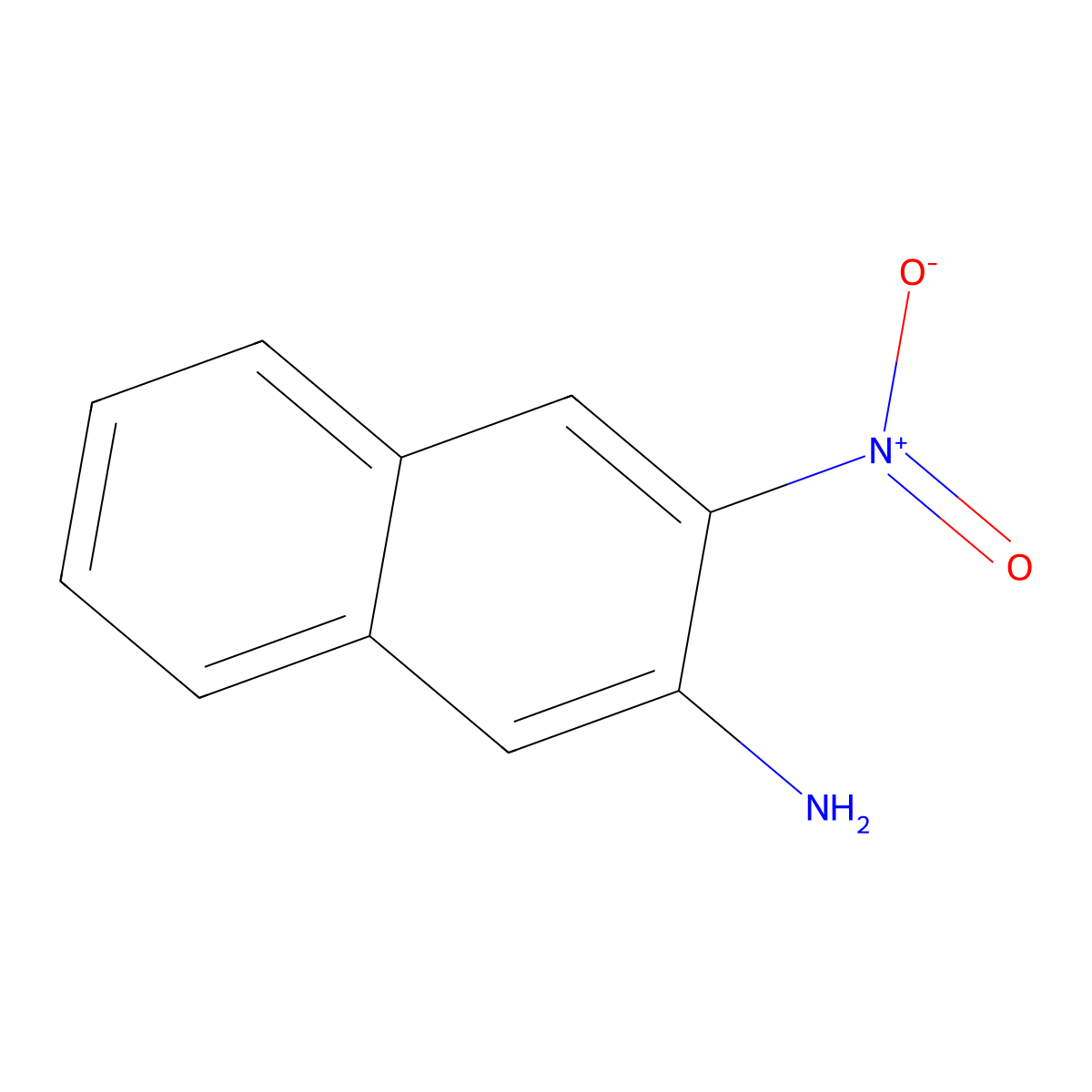 3-Nitronaphthalen-2-amine molecular structure, CAS 13115-28-1