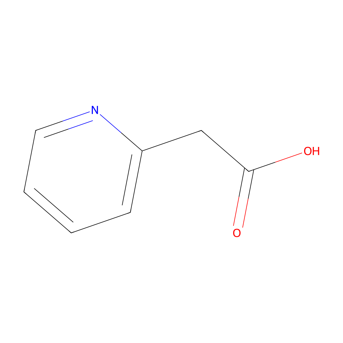 2-Pyridineacetic acid molecular structure, CAS 13115-43-0