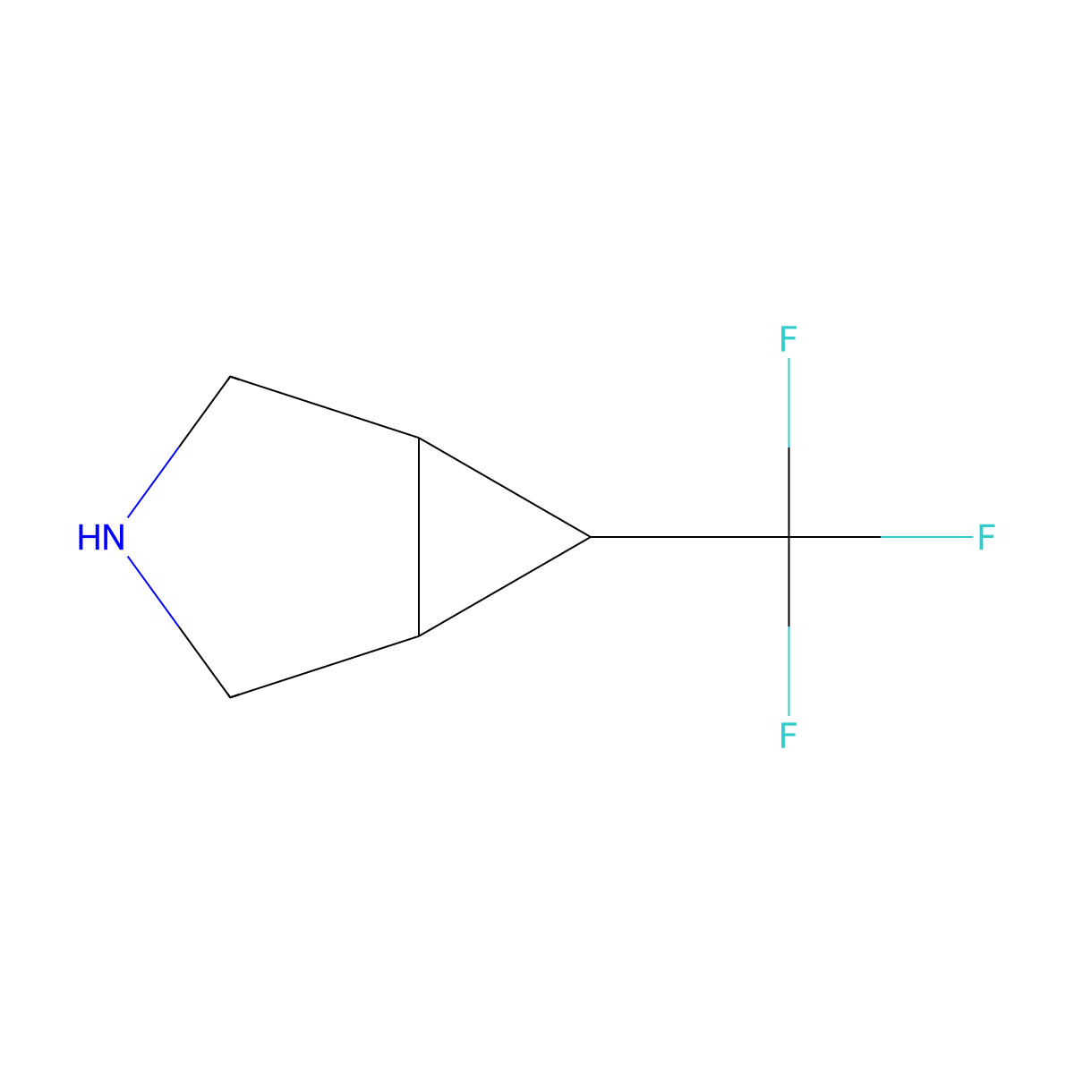 6-(Trifluoromethyl)-3-azabicyclo[3.1.0]hexane molecular structure, CAS 1311569-55-7