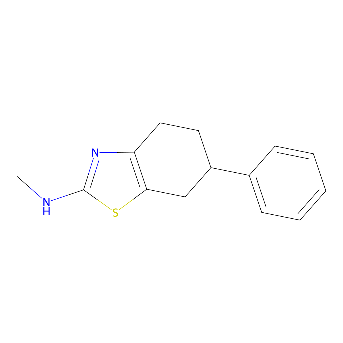 N-Methyl-6-phenyl-4,5,6,7-tetrahydro-1,3-benzothiazol-2-amine molecular structure, CAS 1311569-67-1