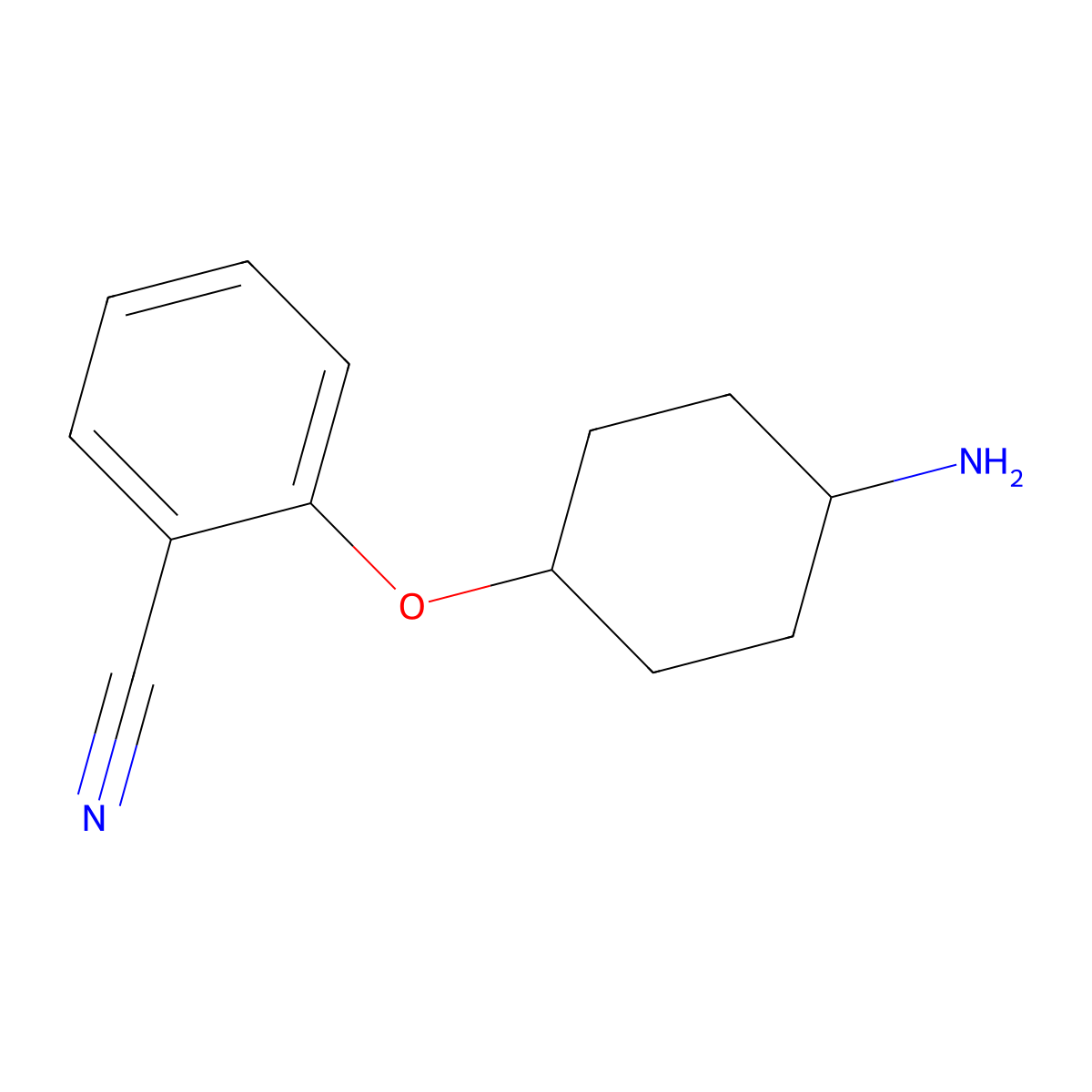2-[(4-Aminocyclohexyl)oxy]benzonitrile molecular structure, CAS 1311569-70-6