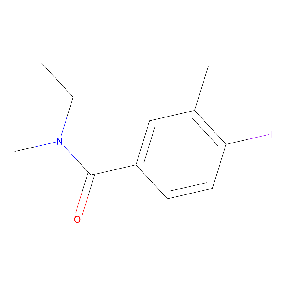 N-ethyl-4-iodo-N,3-dimethylbenzamide molecular structure, CAS 1311578-57-0