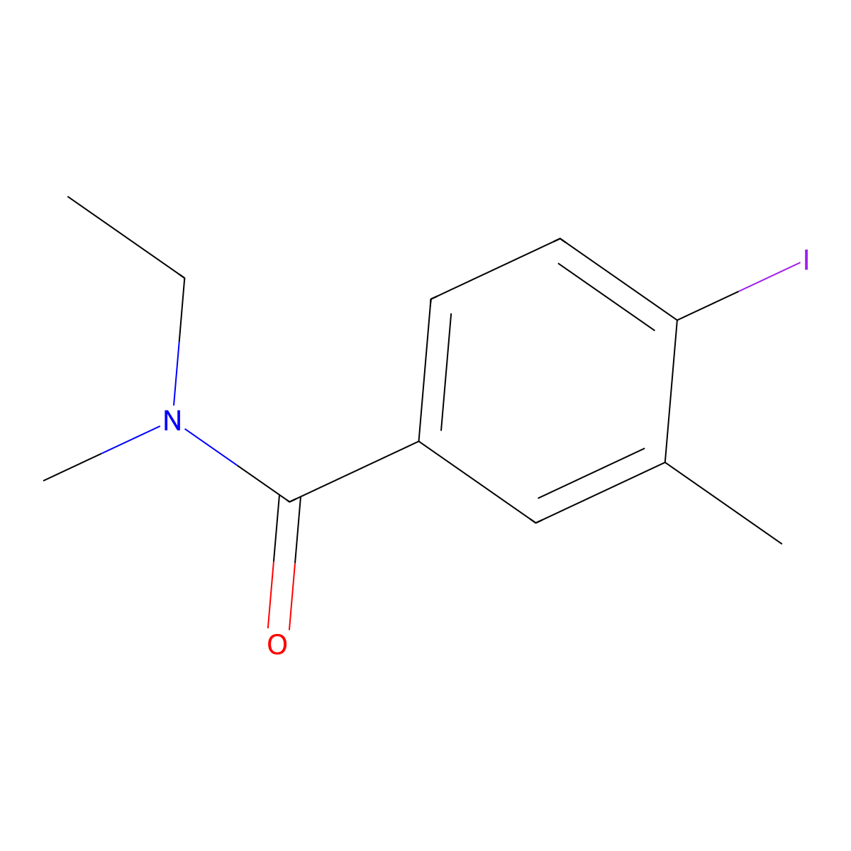 N-ethyl-4-iodo-N,3-dimethylbenzamide molecular structure, CAS 1311578-57-0