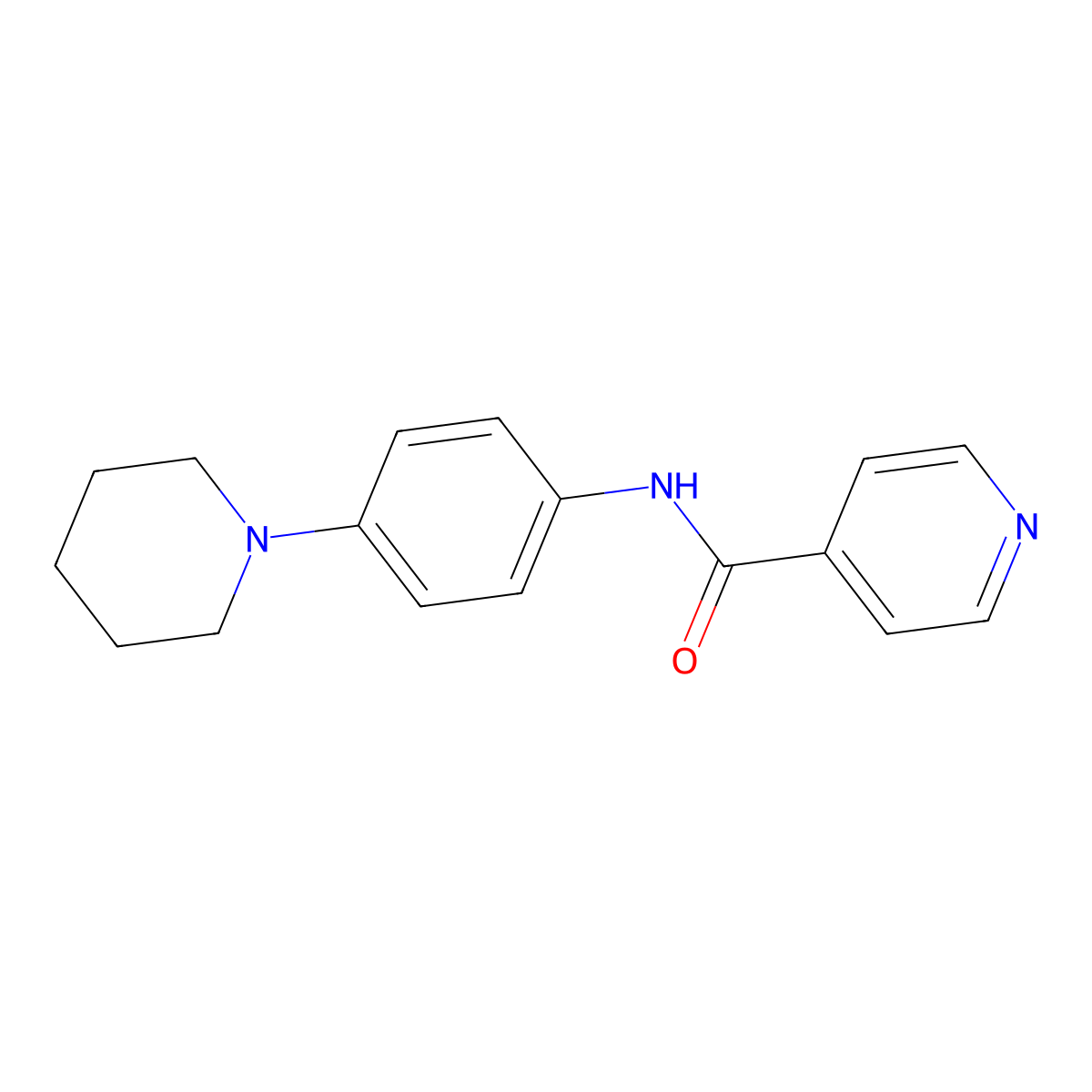 N-(4-piperidin-1-ylphenyl)pyridine-4-carboxamide molecular structure, CAS 13116-11-5