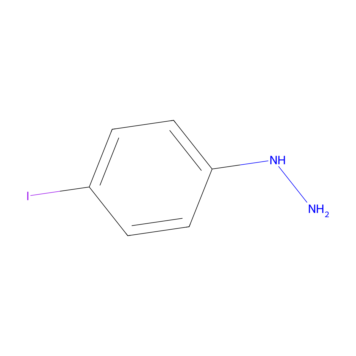 4-Iodophenylhydrazine molecular structure, CAS 13116-27-3