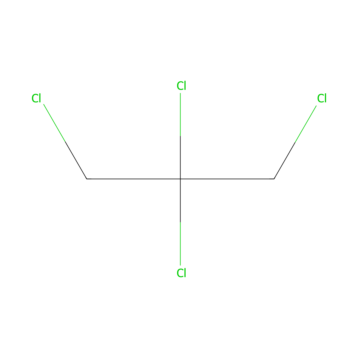 1,2,2,3-Tetrachloropropane molecular structure, CAS 13116-53-5