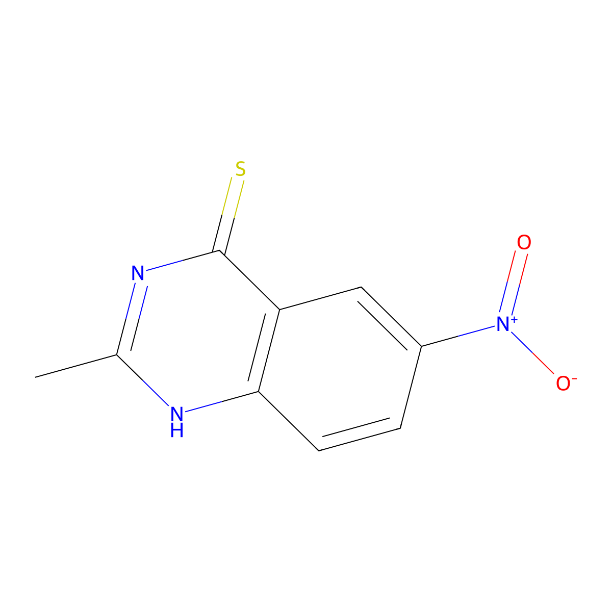 2-methyl-6-nitro-1H-quinazoline-4-thione molecular structure, CAS 13116-84-2