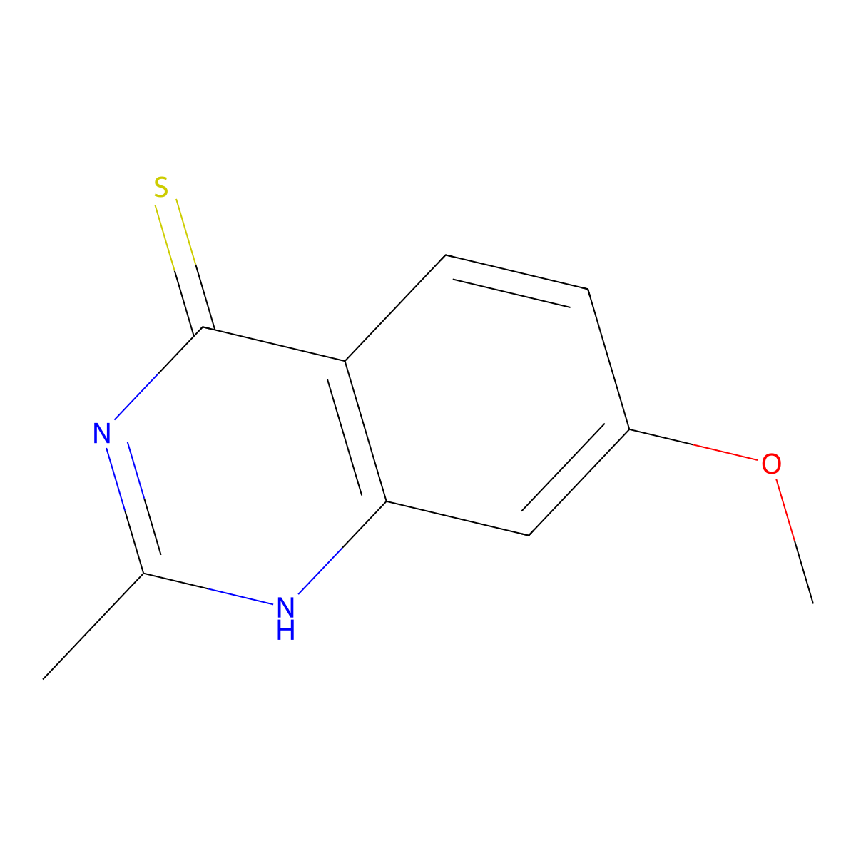 7-Methoxy-2-methyl-4(3H)-quinazolinethione molecular structure, CAS 13116-87-5