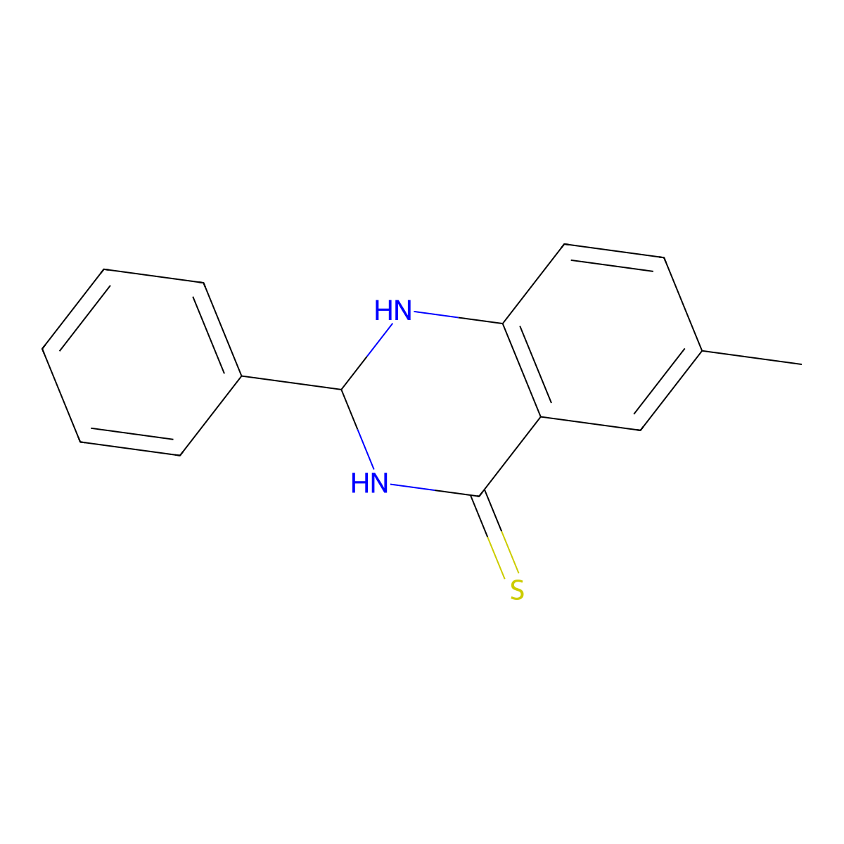6-Methyl-2-phenyl-quinazoline-4-thione molecular structure, CAS 13116-93-3