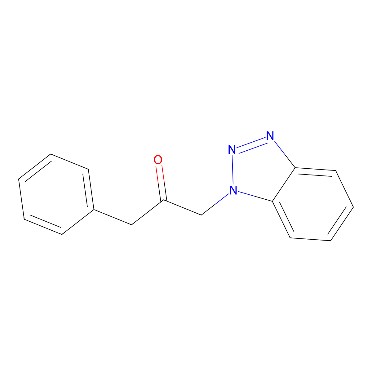 1-(1H-1,2,3-Benzotriazol-1-yl)-3-phenylpropan-2-one molecular structure, CAS 131164-23-3