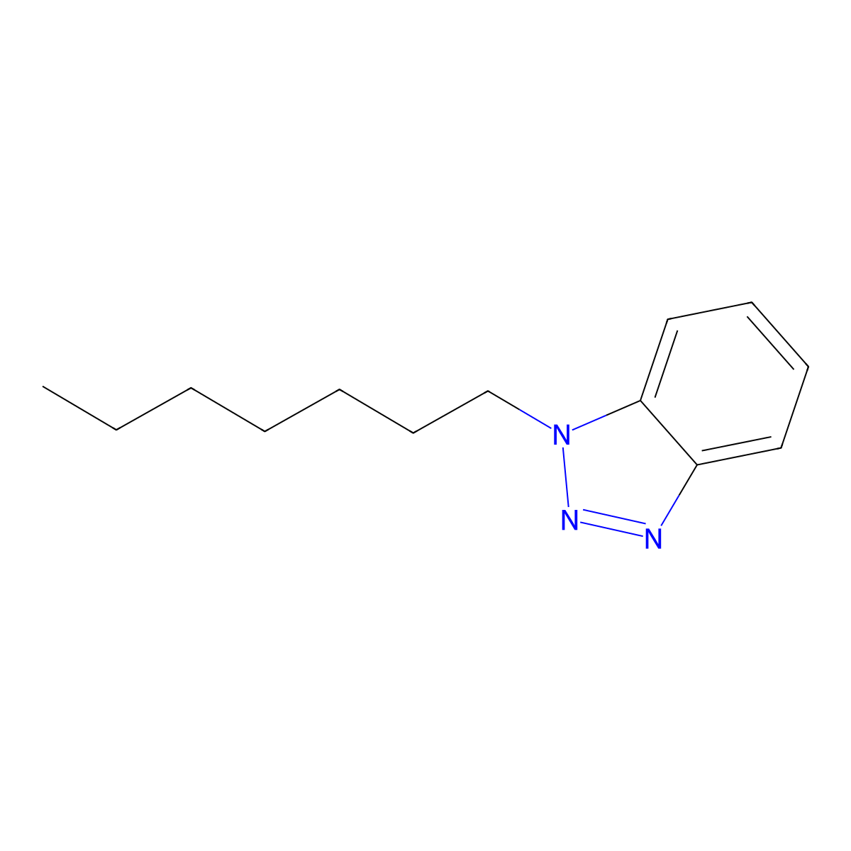 1-Heptyl-1H-1,2,3-benzotriazole molecular structure, CAS 131164-34-6