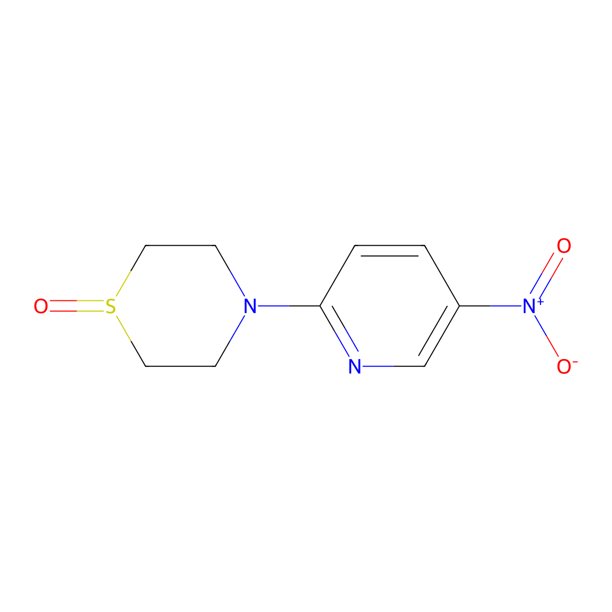 4-(5-Nitropyridin-2-yl)-thiomorpholin-1-one molecular structure, CAS 1311648-05-1