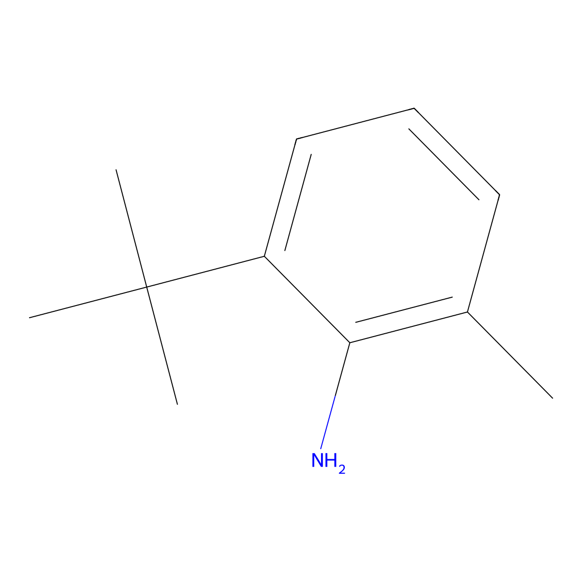 2-tert-Butyl-6-methylaniline molecular structure, CAS 13117-94-7