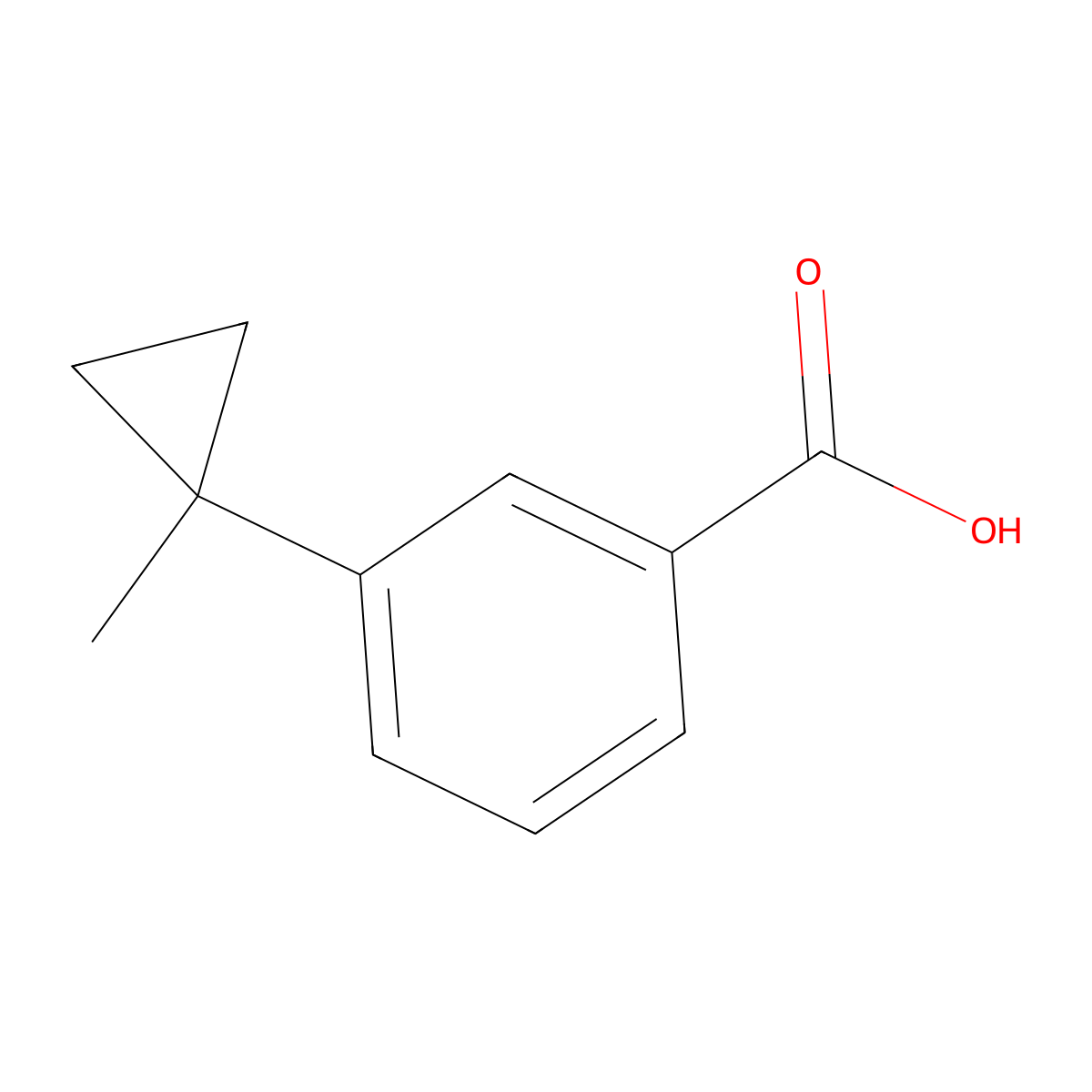 3-(1-Methylcyclopropyl)benzoic acid molecular structure, CAS 131170-39-3