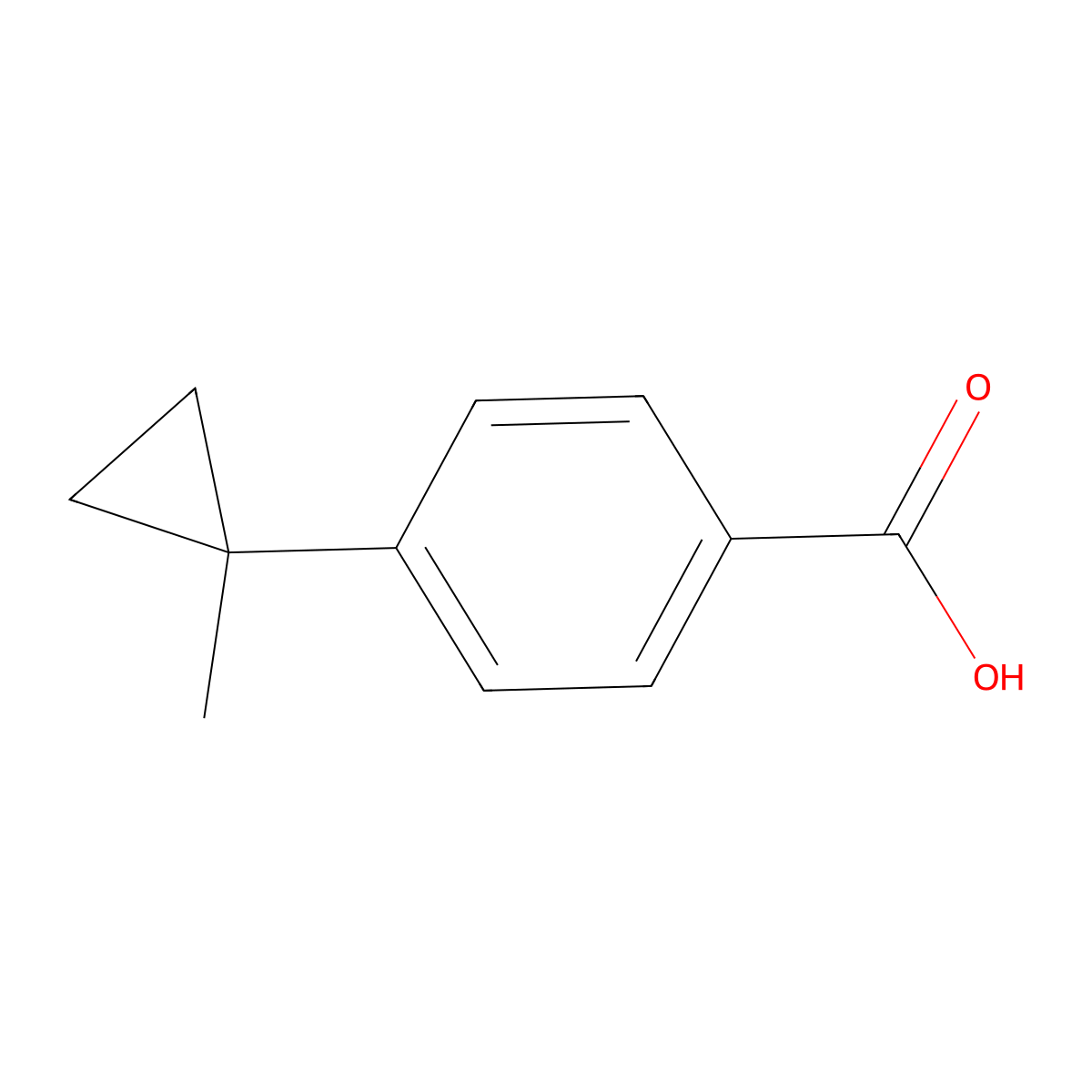 4-(1-Methylcyclopropyl)benzoic acid molecular structure, CAS 131170-40-6