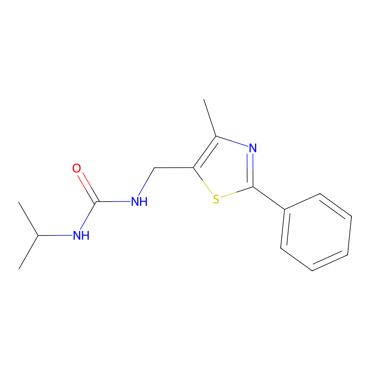 1-[(4-Methyl-2-phenyl-1,3-thiazol-5-yl)methyl]-3-(propan-2-yl)urea molecular structure, CAS 1311709-58-6