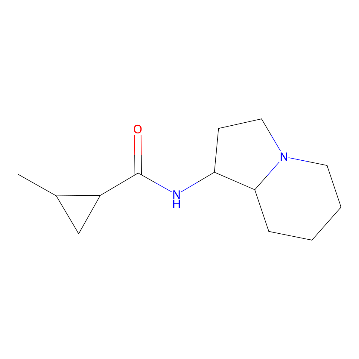 2-methyl-N-(octahydroindolizin-1-yl)cyclopropane-1-carboxamide molecular structure, CAS 1311712-10-3