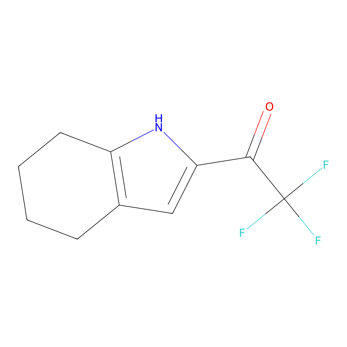2,2,2-Trifluoro-1-(4,5,6,7-tetrahydro-1H-indol-2-yl)ethan-1-one molecular structure, CAS 131172-58-2