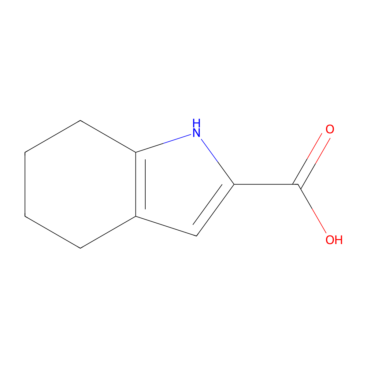 4,5,6,7-Tetrahydro-1H-indole-2-carboxylic acid molecular structure, CAS 131172-64-0