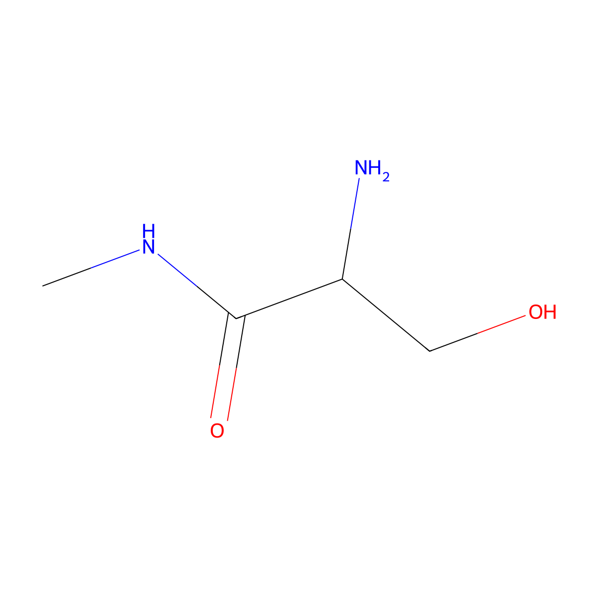 (S)-2-Amino-3-hydroxy-N-methylpropanamide molecular structure, CAS 131173-29-0