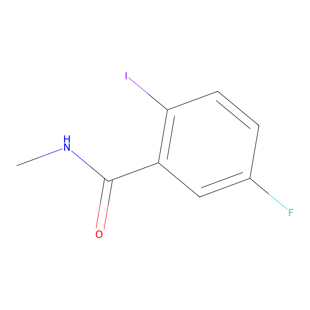 5-fluoro-2-iodo-N-methylbenzamide molecular structure, CAS 1311750-94-3