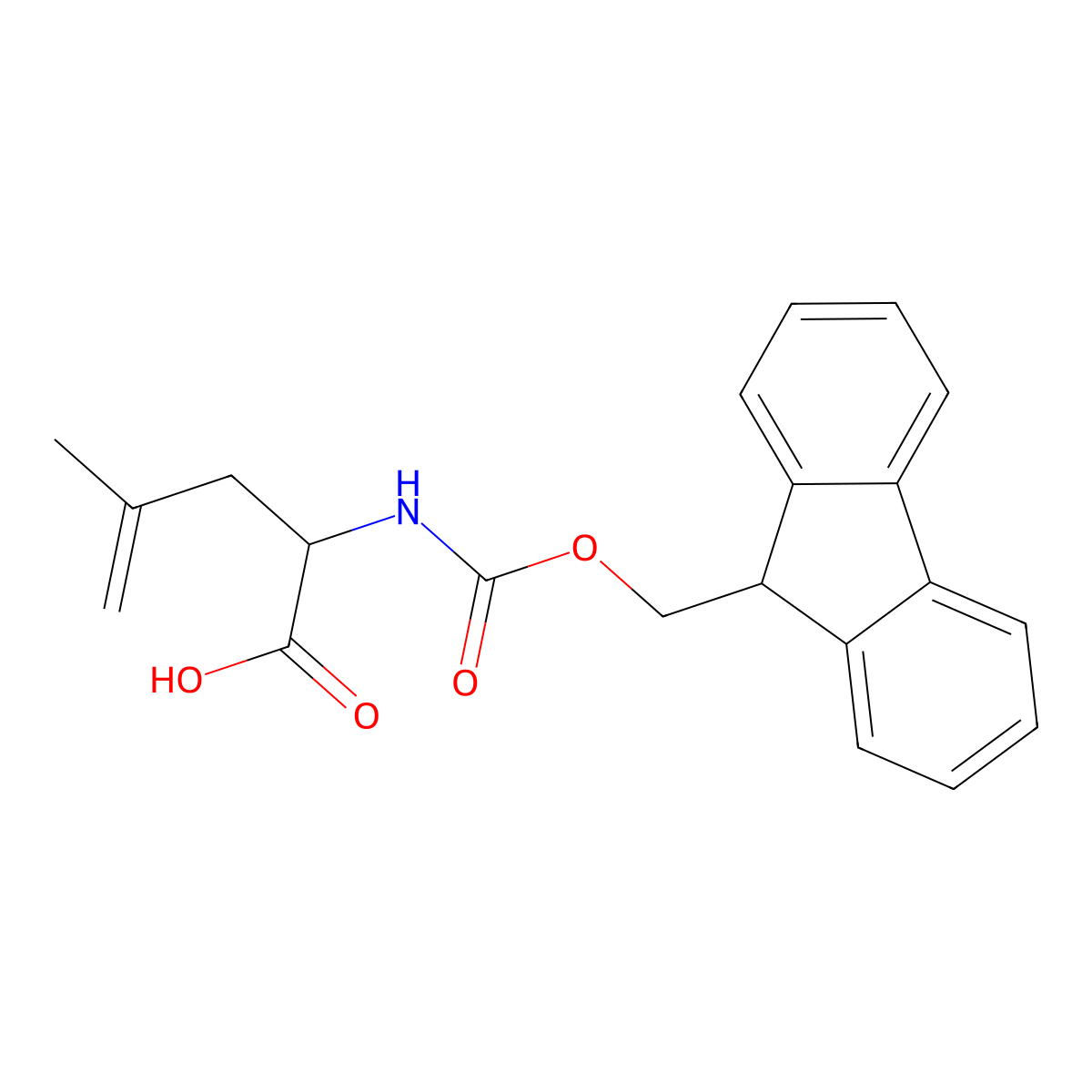 2-({[(9H-fluoren-9-yl)methoxy]carbonyl}amino)-4-methylpent-4-enoic acid molecular structure, CAS 131177-58-7