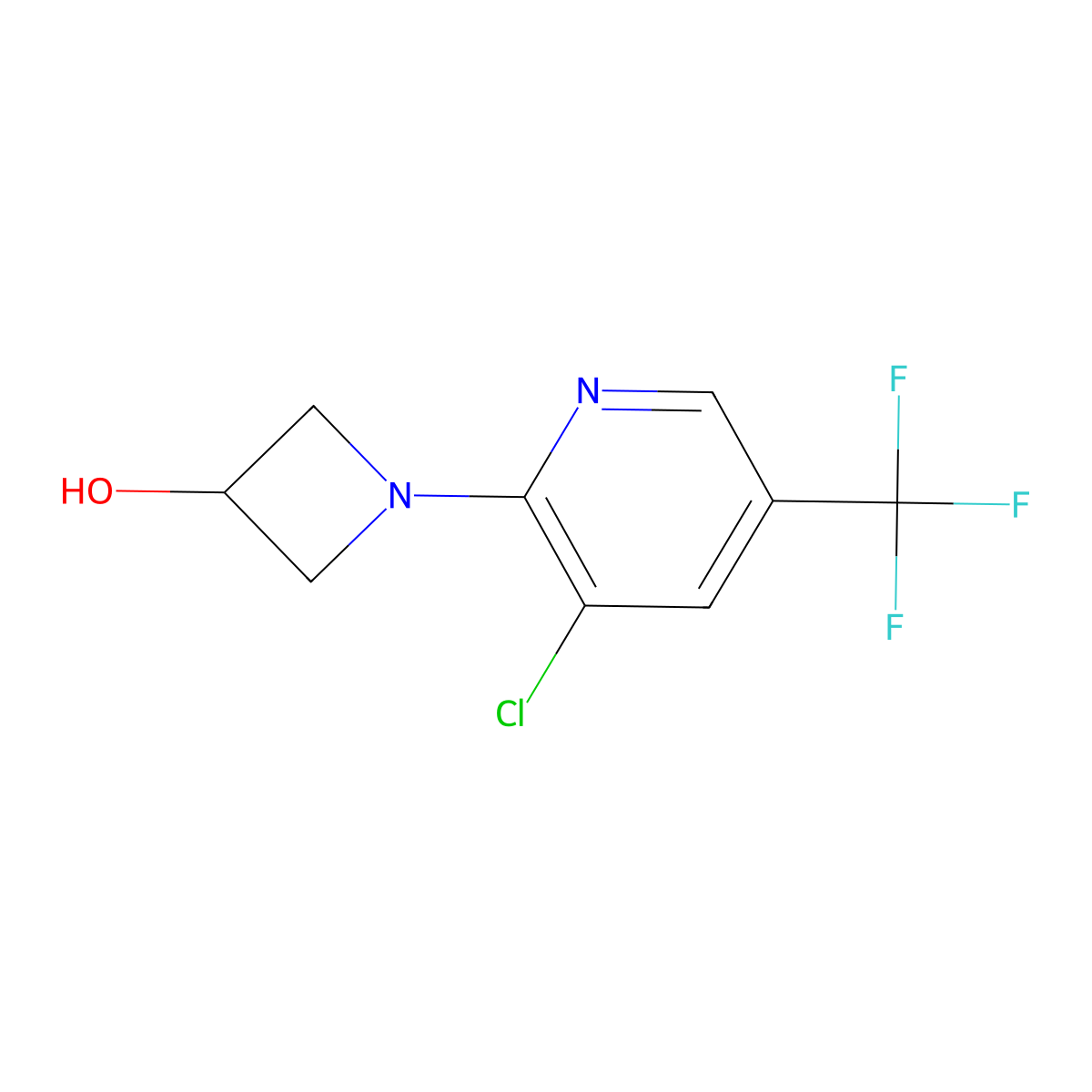 1-[3-Chloro-5-(trifluoromethyl)pyridin-2-yl]azetidin-3-ol molecular structure, CAS 1311798-09-0