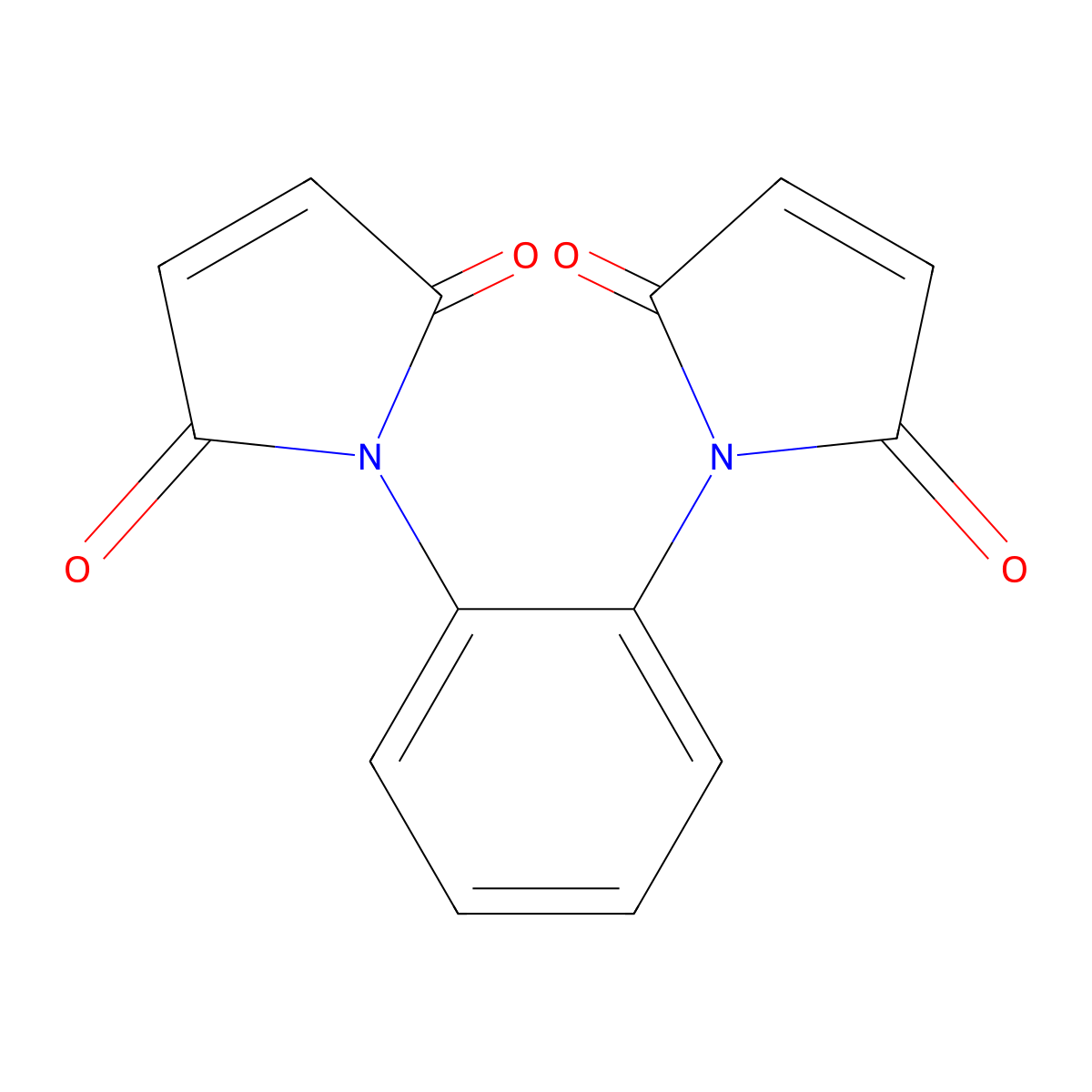 N,N'-o-phenylenedimaleimide molecular structure, CAS 13118-04-2