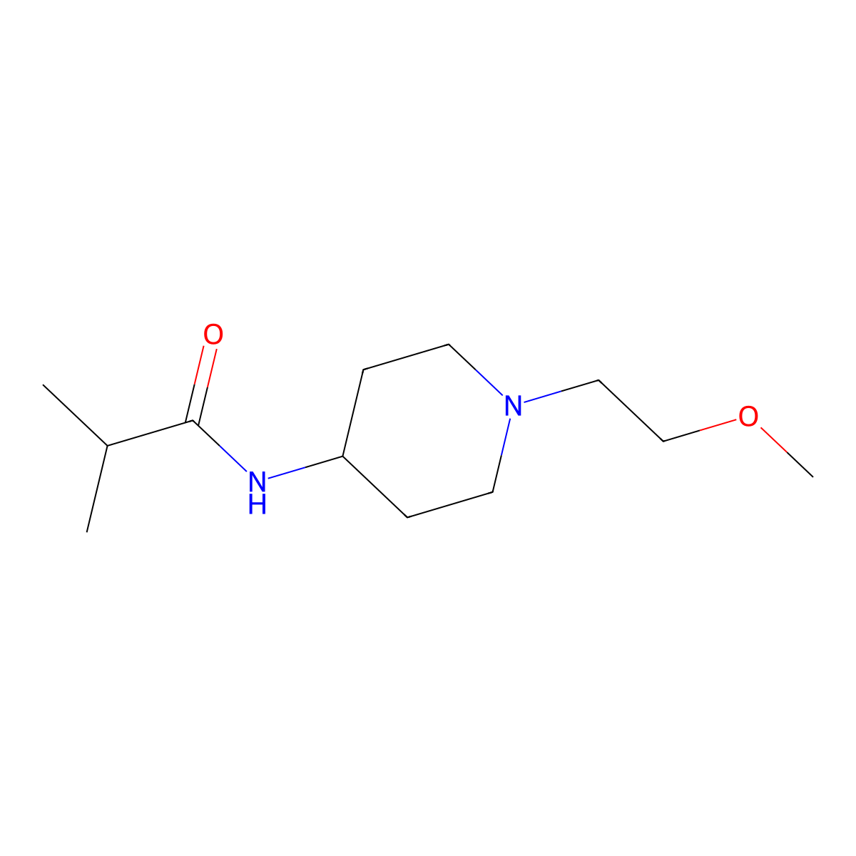 N-[1-(2-methoxyethyl)piperidin-4-yl]-2-methylpropanamide molecular structure, CAS 1311812-81-3