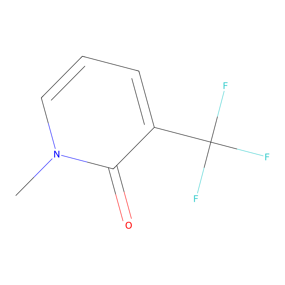 1-Methyl-3-trifluoromethyl-1H-pyridin-2-one molecular structure, CAS 1311829-52-3