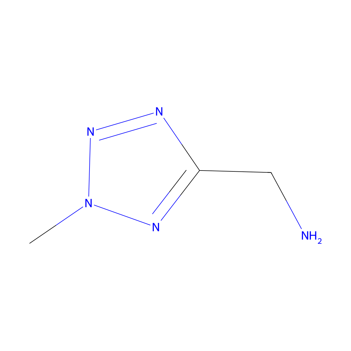 1-(2-Methyl-2H-tetrazol-5-yl)methanamine molecular structure, CAS 131183-10-3