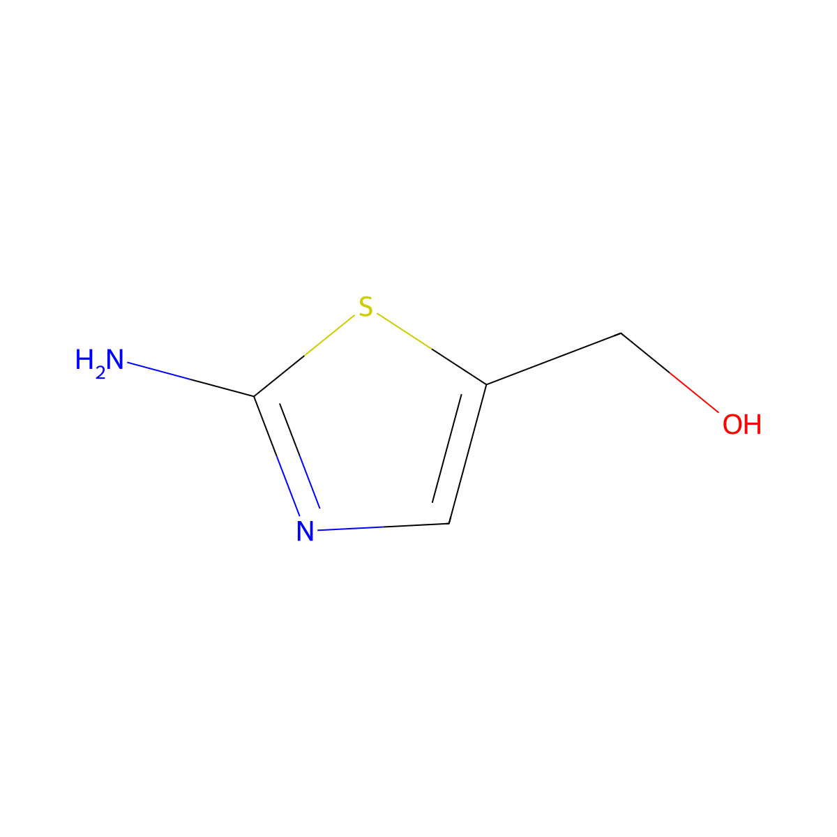(2-Aminothiazol-5-yl)methanol molecular structure, CAS 131184-73-1