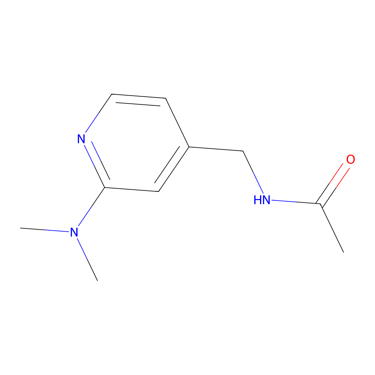 N-{[2-(dimethylamino)pyridin-4-yl]methyl}acetamide molecular structure, CAS 1311840-14-8