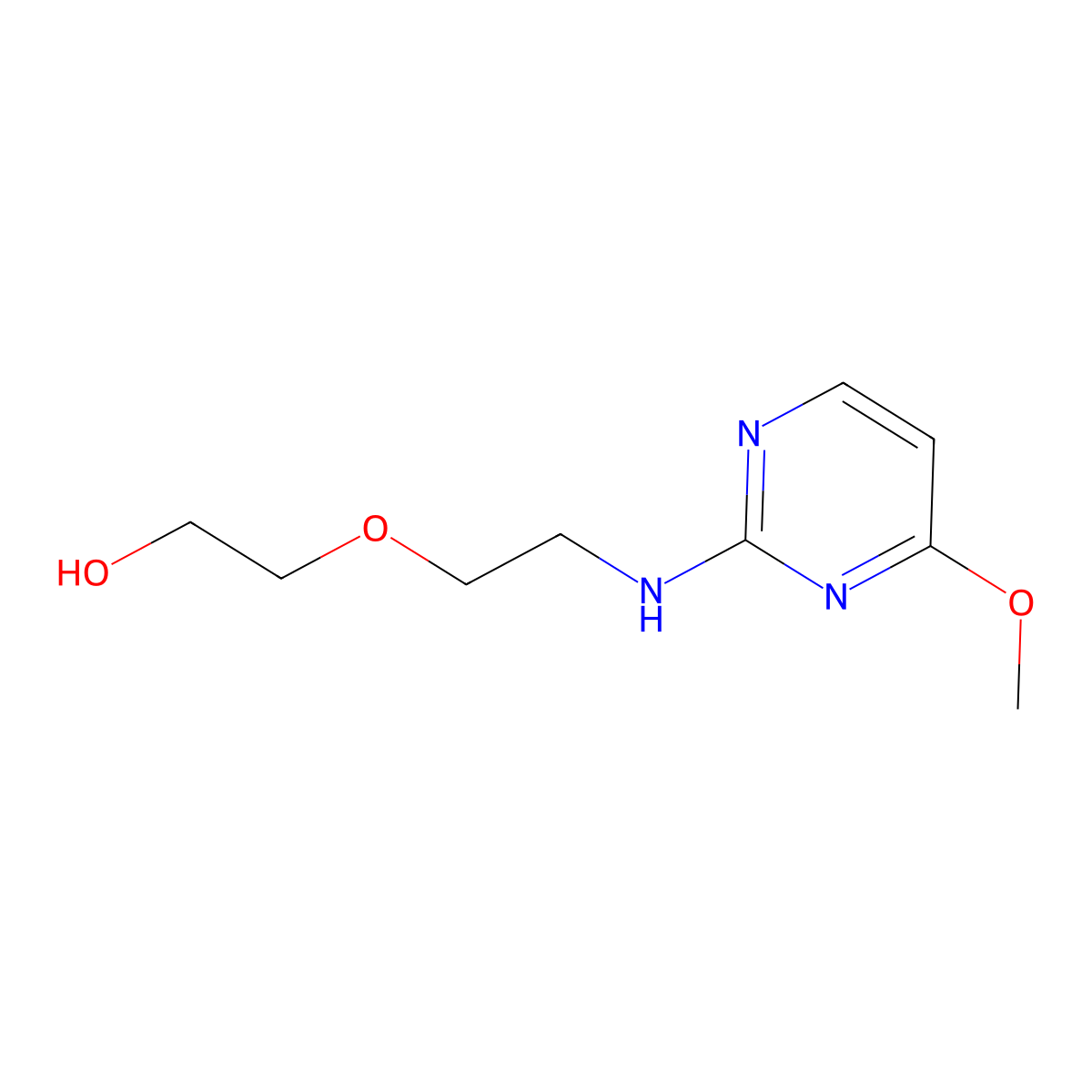 2-(2-((4-Methoxypyrimidin-2-yl)amino)ethoxy)ethan-1-ol molecular structure, CAS 1311855-60-3