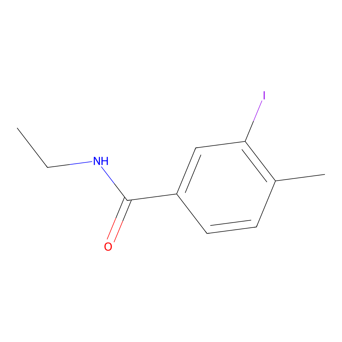 N-ethyl-3-iodo-4-methylbenzamide molecular structure, CAS 1311872-57-7