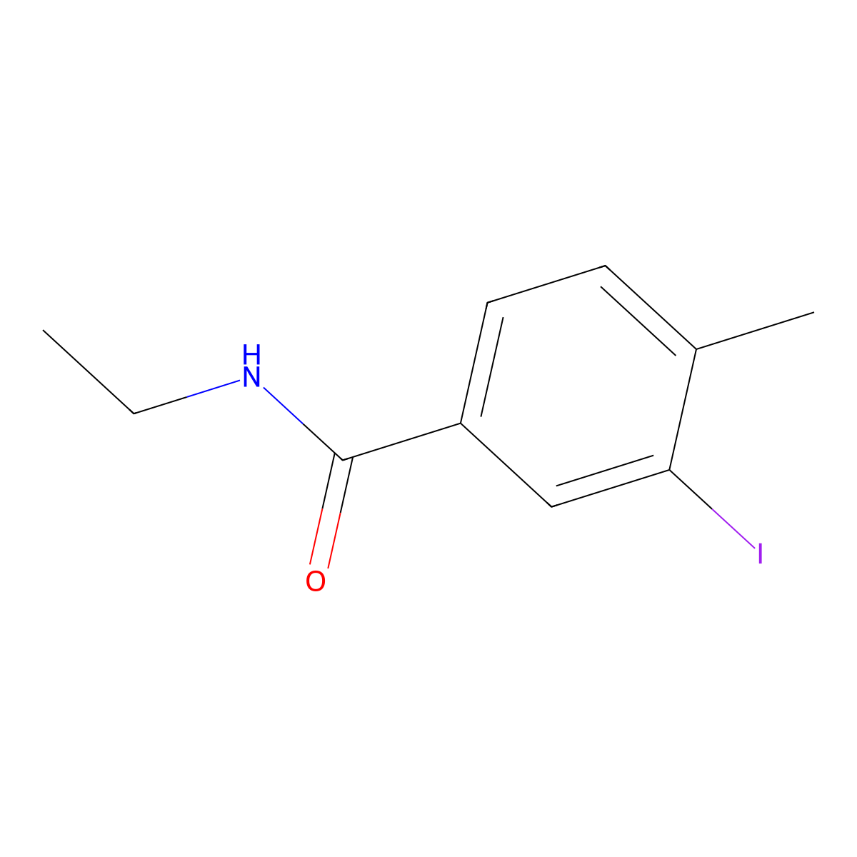 N-ethyl-3-iodo-4-methylbenzamide molecular structure, CAS 1311872-57-7