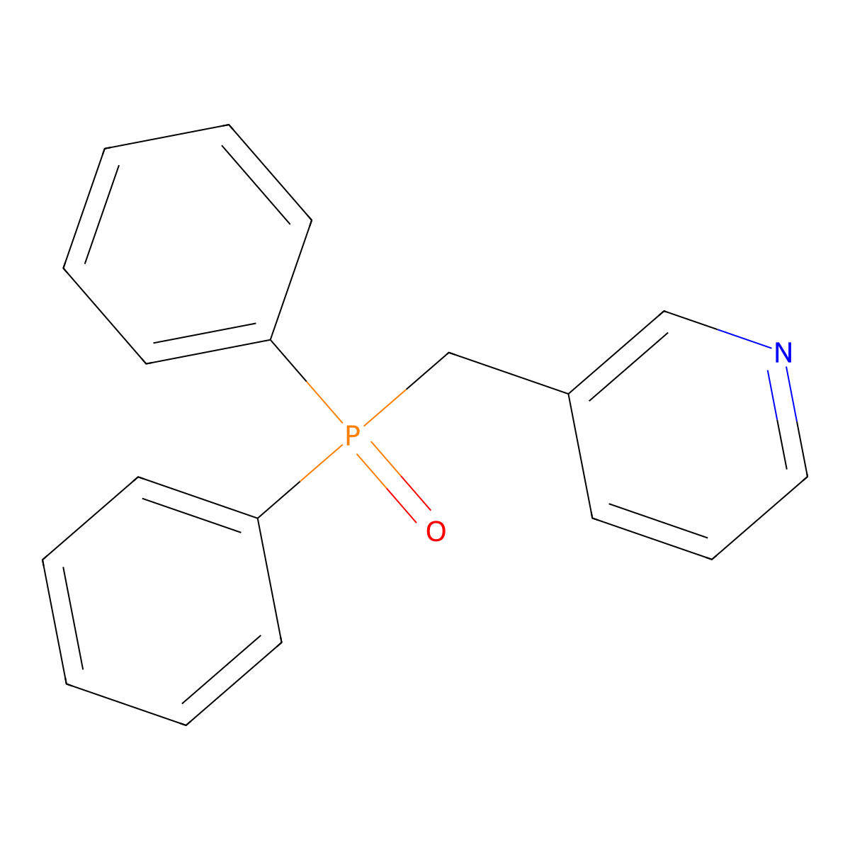 3-(Diphenylphosphorylmethyl)pyridine molecular structure, CAS 13119-81-8