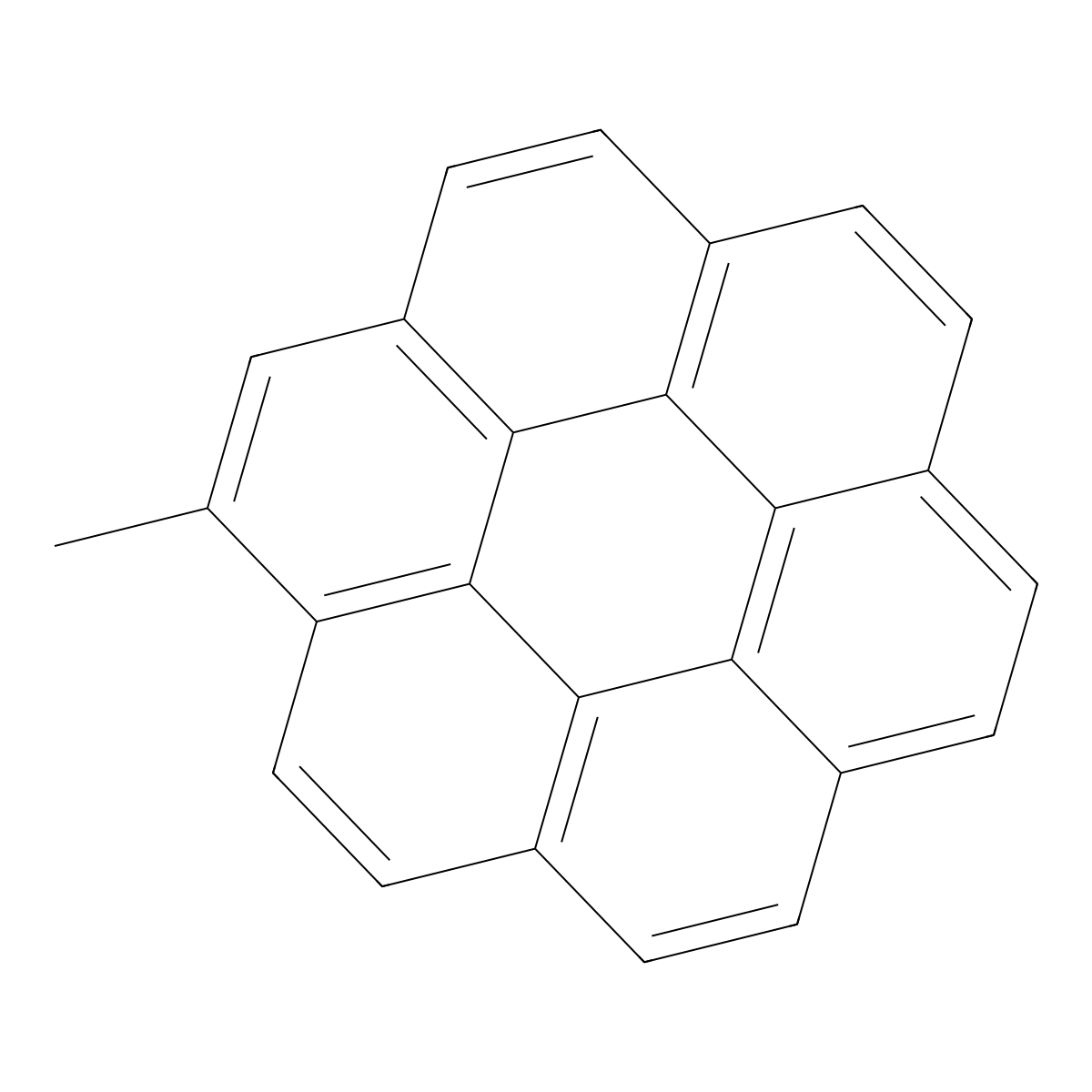 Coronene, methyl- molecular structure, CAS 13119-86-3