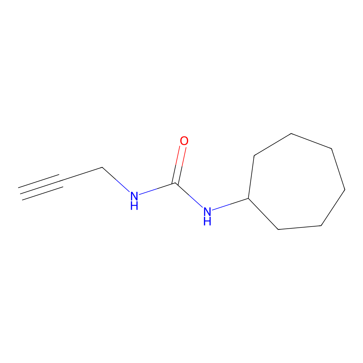 1-Cycloheptyl-3-(prop-2-yn-1-yl)urea molecular structure, CAS 1311925-76-4